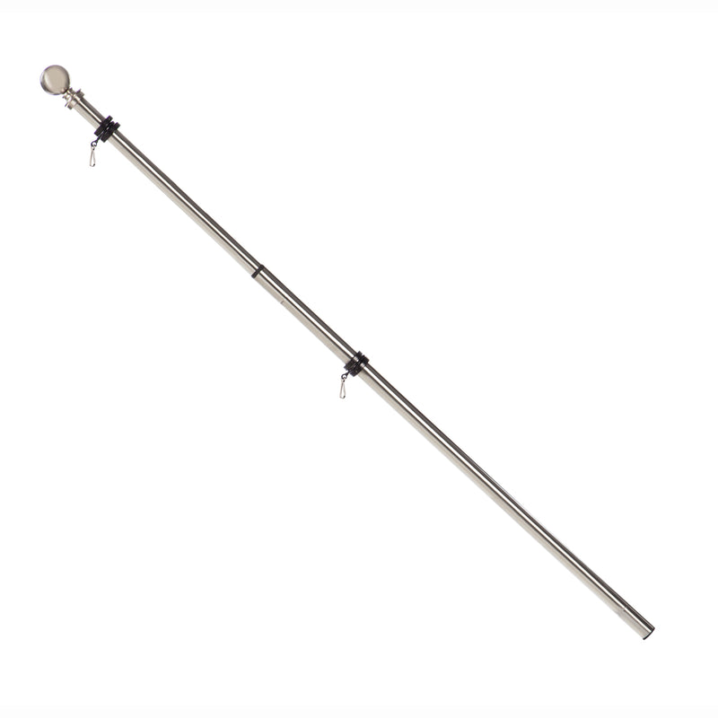Evergreen Flag Hardware,Metal Extendable House Flag Pole, Stainless Steel,39x1.8x1.8 Inches