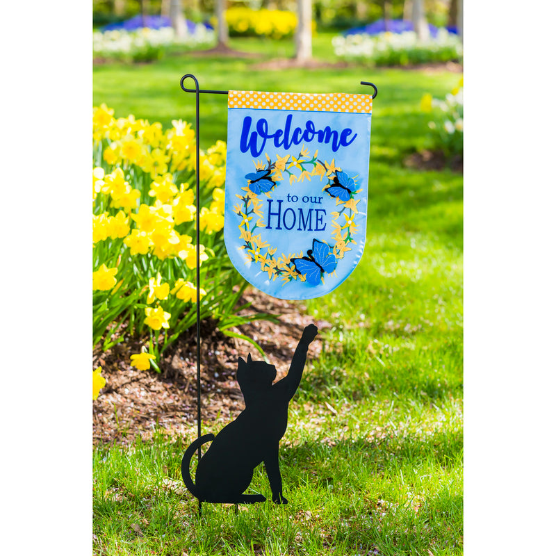 Evergreen Flag hardware,Cat Garden Flag Stand,16.75x0.375x43 Inches