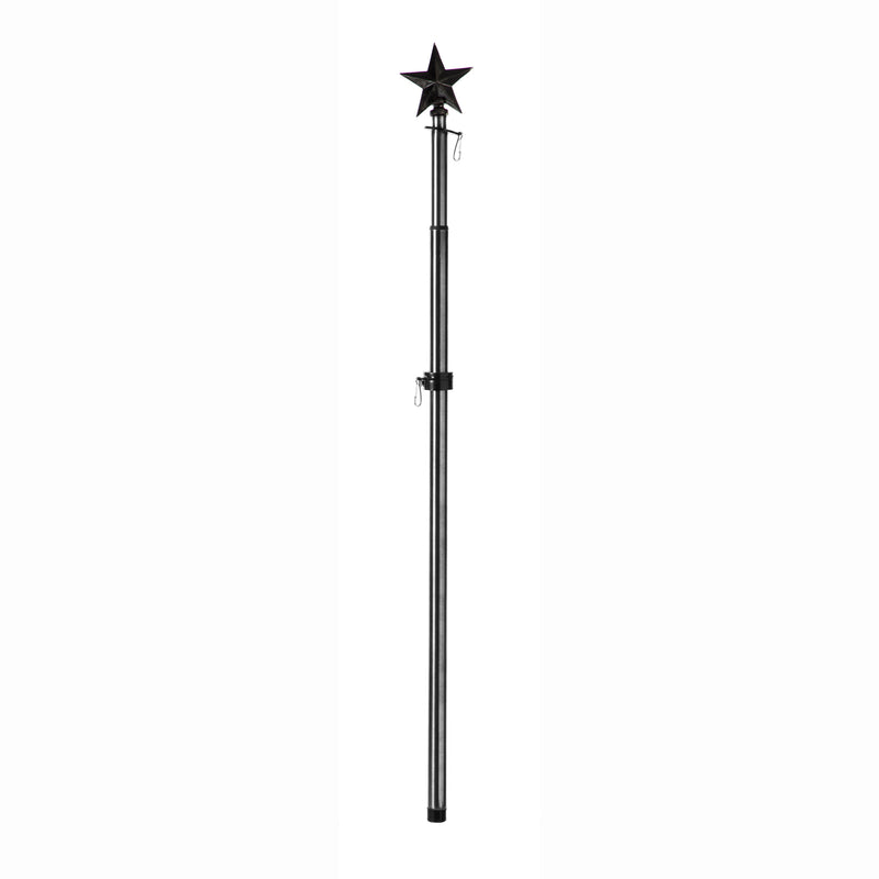 Evergreen Flag Hardware,Star Metal Extendable House Flag Pole, Black,39x1.8x1.8 Inches