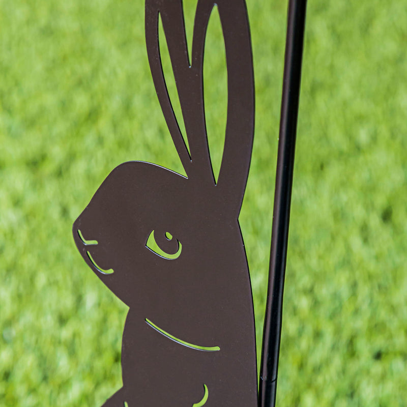 Evergreen Flag hardware,Bunny Laser Cut Garden Flag Stand,0.5x21.25x43 Inches