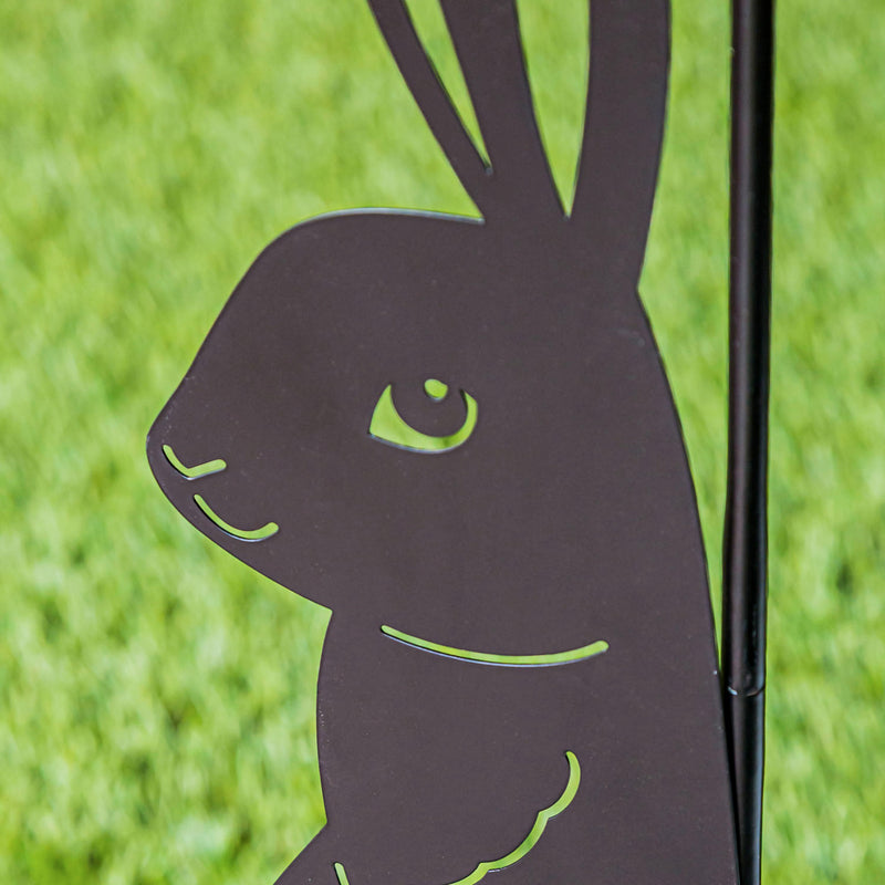 Evergreen Flag hardware,Bunny Laser Cut Garden Flag Stand,0.5x21.25x43 Inches