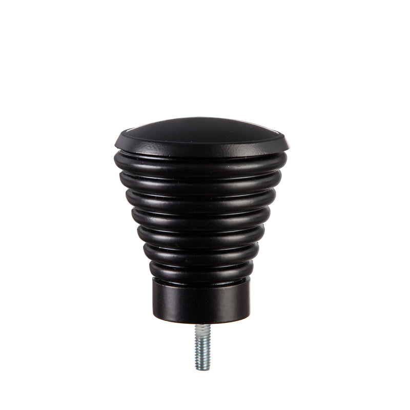 Evergreen Flag hardware,Ridged Cone Interchangeable Finial, Black,3x2.25x2.25 Inches