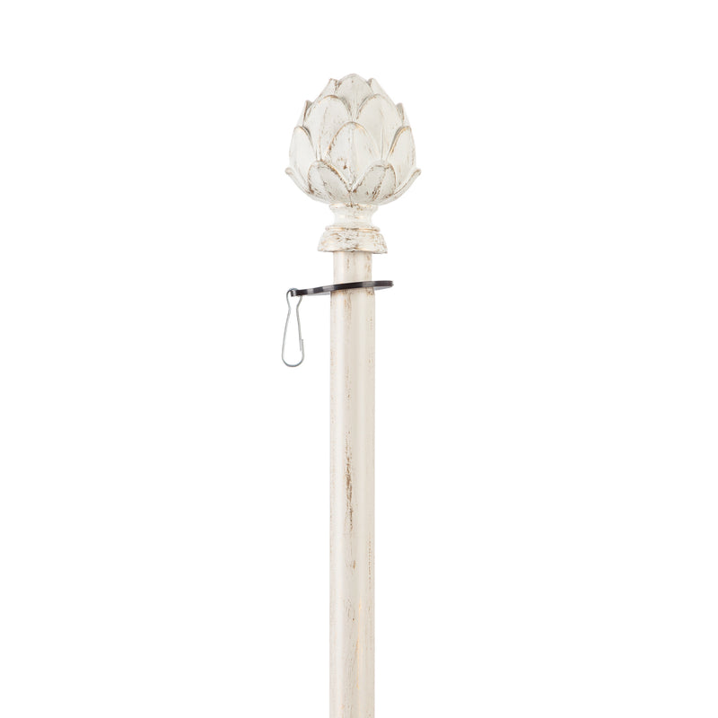 Evergreen Flag hardware,Artichoke Interchangeable Finial, Ivory,4.5x2.5x2.5 Inches