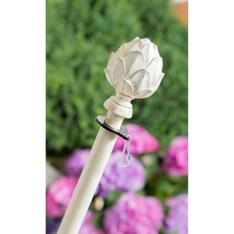 Evergreen Flag hardware,Artichoke Interchangeable Finial, Ivory,4.5x2.5x2.5 Inches