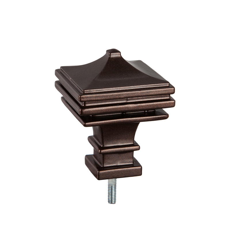 Evergreen Flag hardware,Pagoda Interchangeable Finial, Bronze,3.25x2.25x2.25 Inches