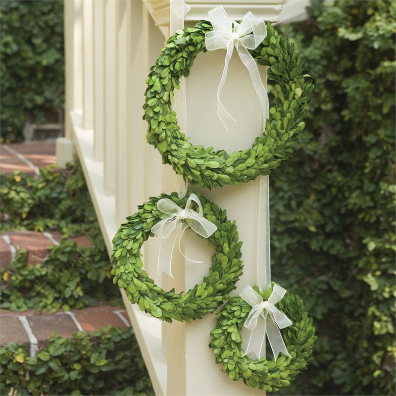 Napa Floral Collection-Boxwood Wreaths,Set of 3
