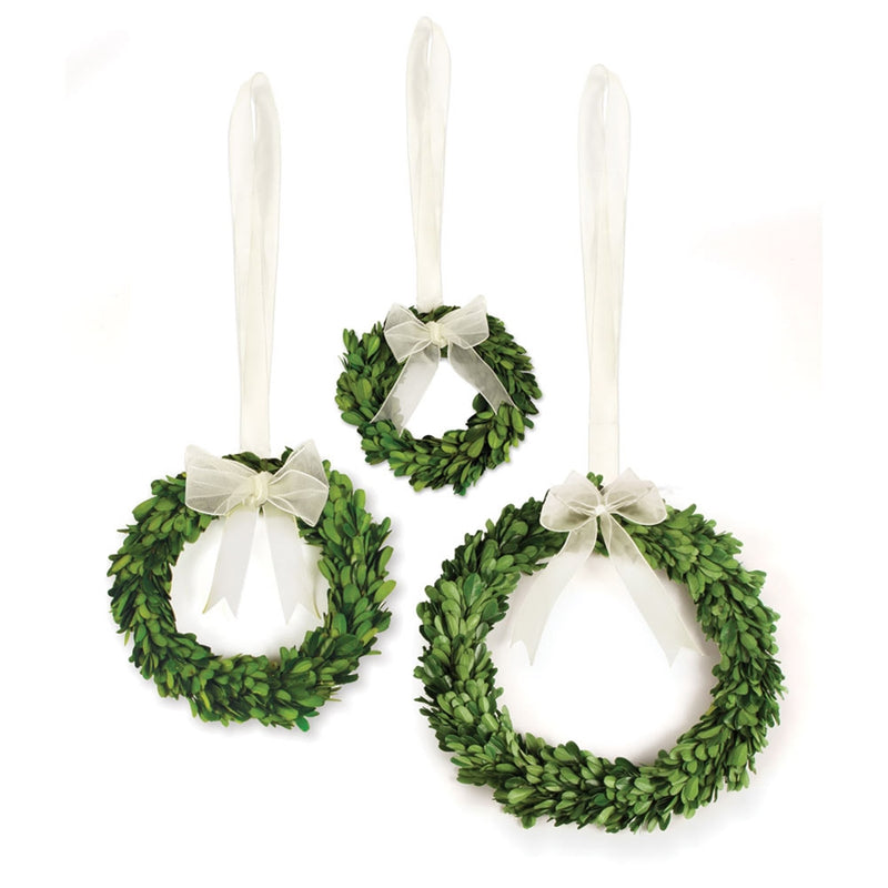 Napa Floral Collection-Boxwood Wreaths,Set of 3