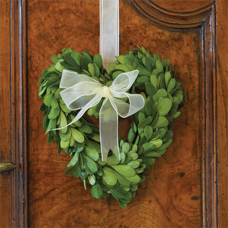 Preserved Greens Open Heart Wreath