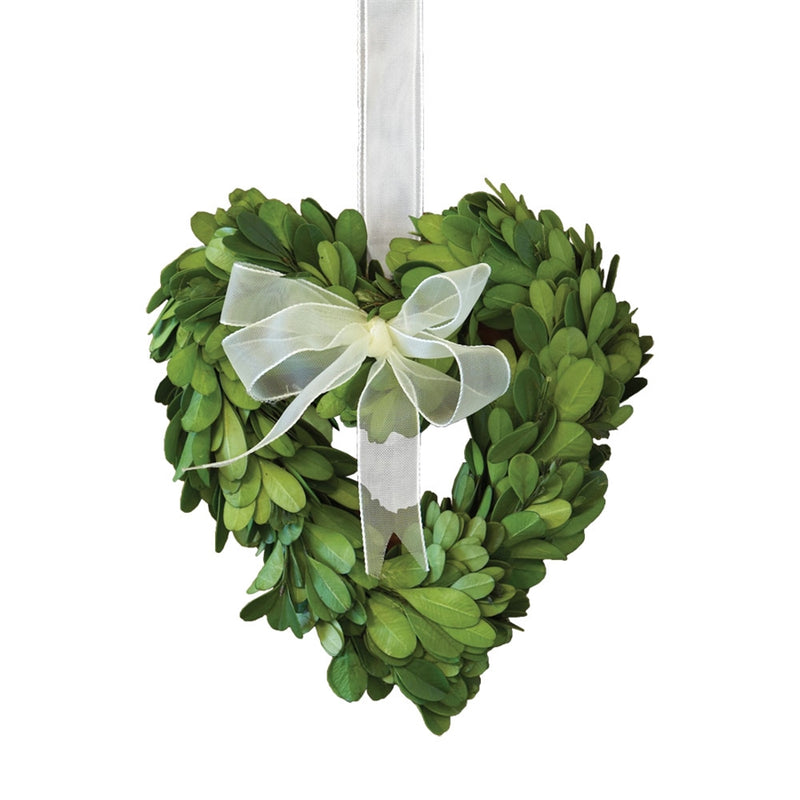 Preserved Greens Open Heart Wreath