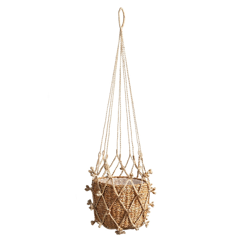 Napa Home Accents Collection-Masana Seagrass Hanging Basket, 11 inches