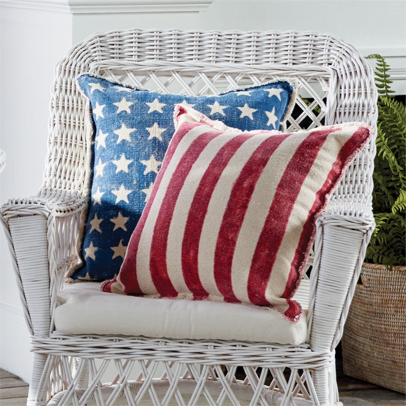 Napa Home & Garden Patriot Stripes 18" Square Pillow