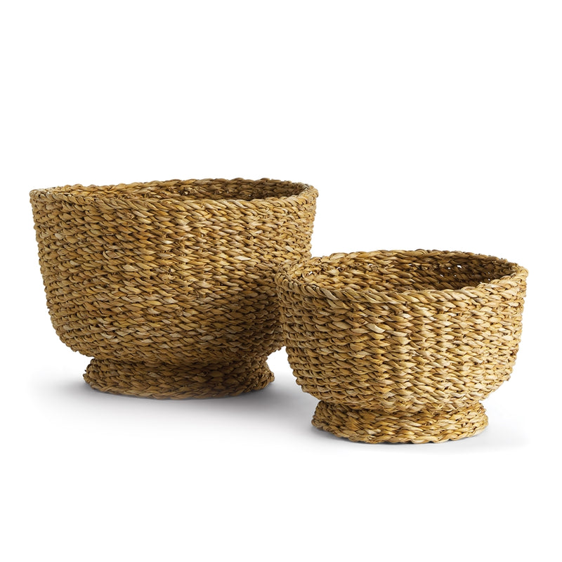 SEAGRASS DECORATIVE FOOTED BOWLS ST/2