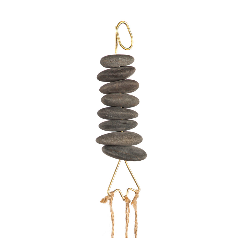 Evergreen Garden Accents,Stone Wind Chime,3 Asst,1.57x1.57x17.72 Inches