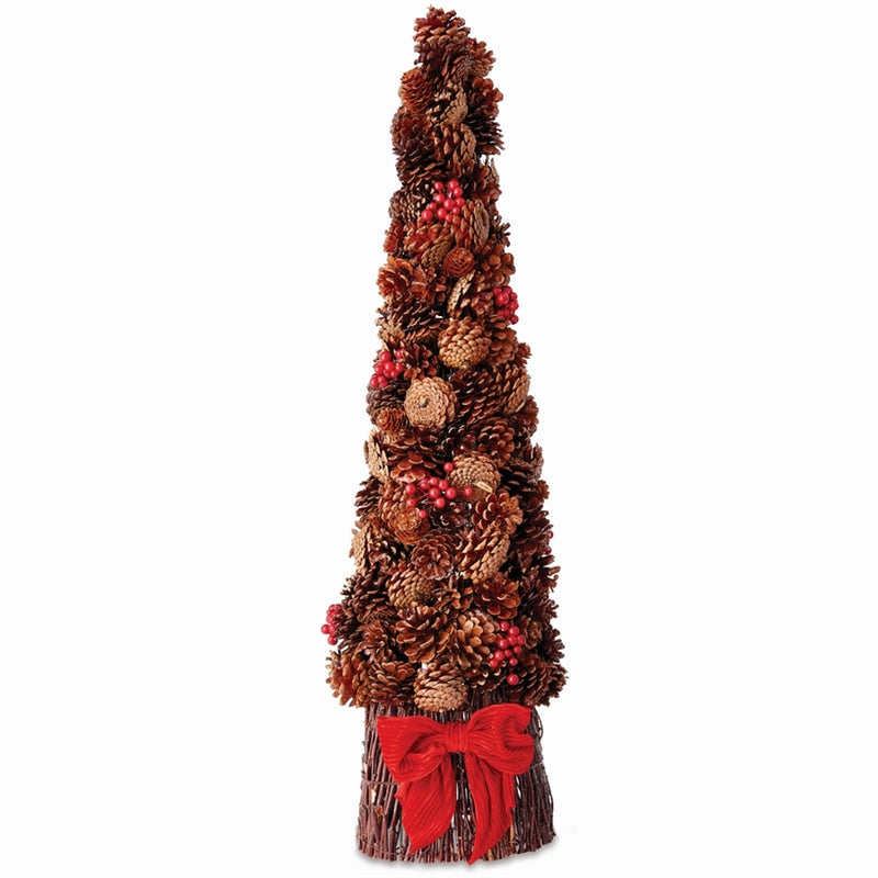 #PINE CONE & BERRY 36"H TOPIARY