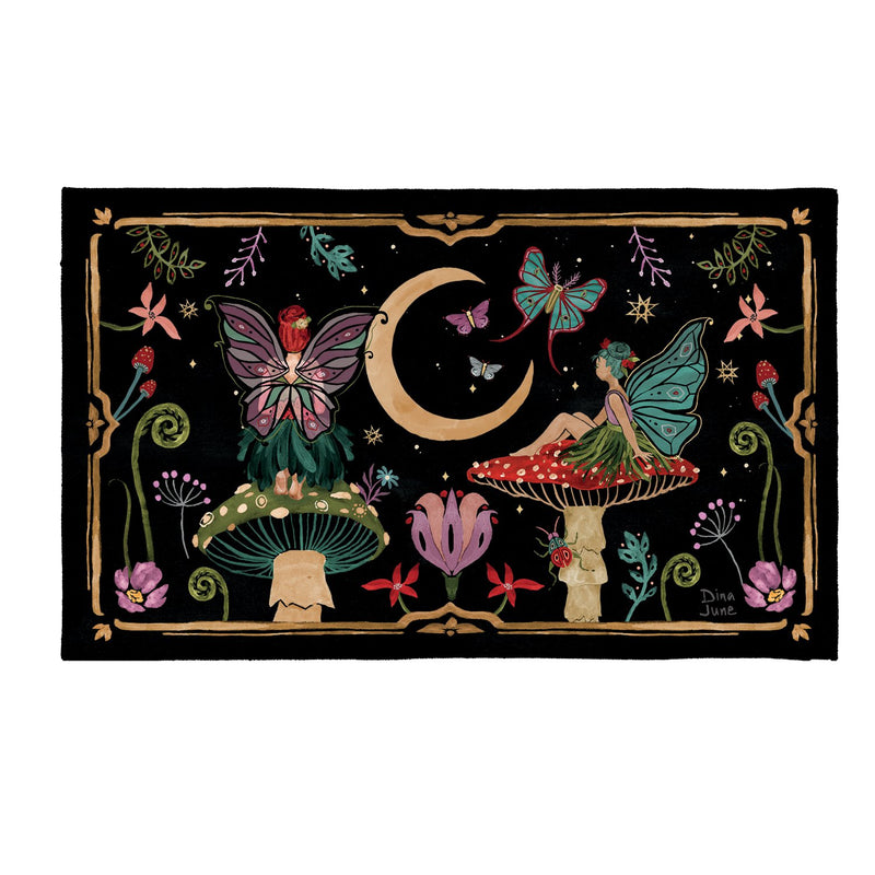 Evergreen Floormat,Fairy Wonderland Washable  Indoor/ Outdoor Mat,0.12x30x18 Inches