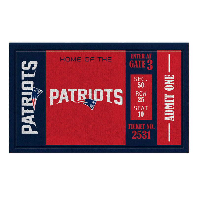 Evergreen Floormat,Turf Mat, New England Patriots,30x0.47x18 Inches