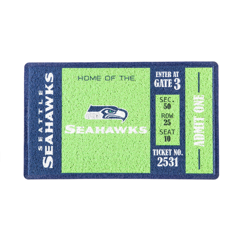Evergreen Floormat,Turf Mat, Seattle Seahawks,30x0.47x18 Inches