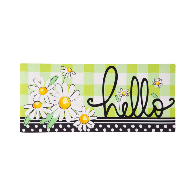 Evergreen Floormat,Hello Daisy Sassafras Switch Mat,0.25x22x10 Inches
