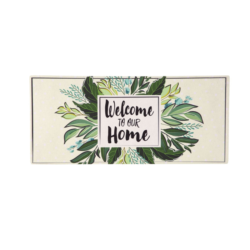 Evergreen Floormat,Welcome To Our Home Sassafras Switch Mat,0.25x22x10 Inches