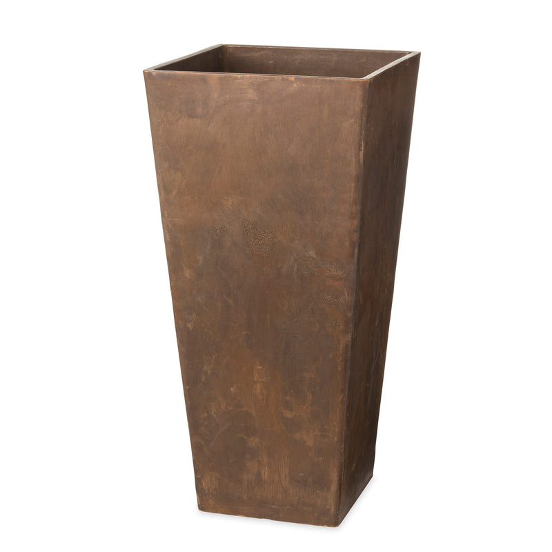 Evergreen Deck & Patio Decor,Large Sussex Frost-Proof Resin Planter,13.75x13.75x27 Inches