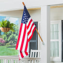 Wood House Flag Pole with Ring