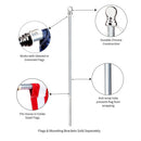 Chrome Finish Aluminum Pole w/ Anti Wrap Tube