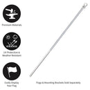 Chrome Finish Aluminum Pole w/ Anti Wrap Tube