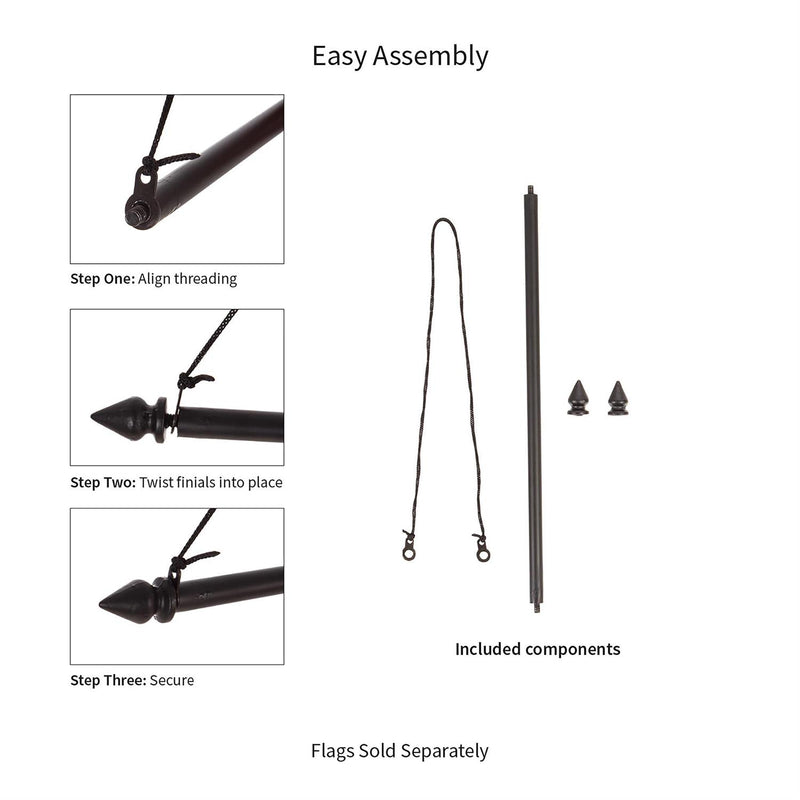 Garden Size Metal Dowel Flag Hanger