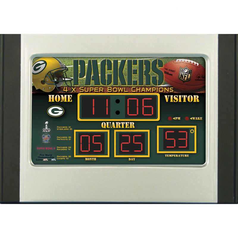 6.5x9" Scoreboard Desk Clock(Comm) - Green Bay Packers,0128802