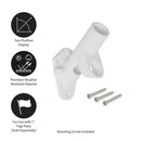 2-Position Cast Iron House Flag Bracket, White White