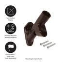 2-Position Cast Iron House Flag Bracket, Bronze Bronze