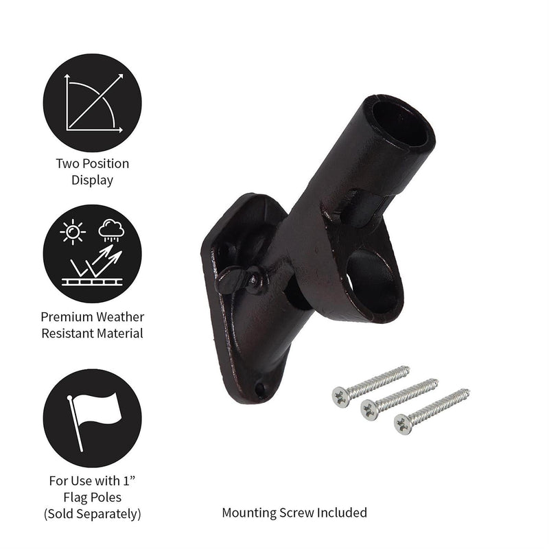 Bracket, Black, 2 Position, Cast Iron