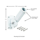 Adjustable Aluminum House Flag Bracket, White Finish