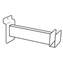 5" Hangrail Brackets for Slatwall, White, Set of 2