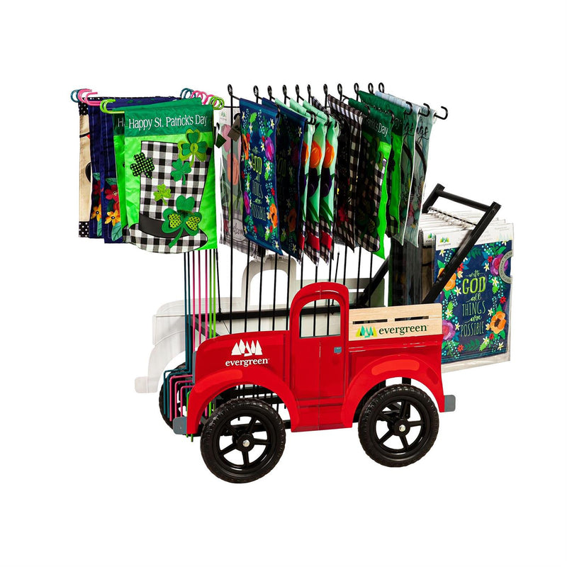 Red Truck Flag Display