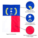 North Carolina State Flag House Applique Flag