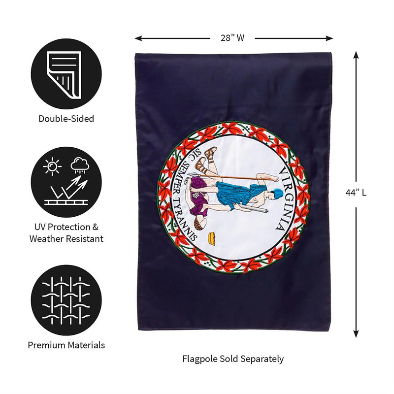 Virginia State Flag, Regular, Applique