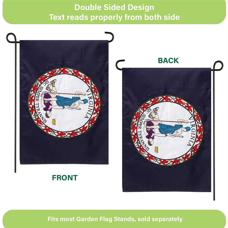 Virginia State Flag, Garden, Applique