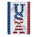 USA Fireworks Burlap House Flag