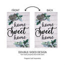 Home Sweet Home Eucalyptus House Burlap Flag