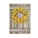 Forsythia Farmhouse Wreath Burlap House Flag