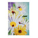 Daisy and Ladybug Field House Burlap Flag