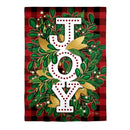 Holiday Joy Burlap House Flag