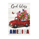 Vintage Truck America Burlap House Flag