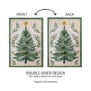 Christmas Tree With Acorn Burlap House Flag