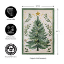 Christmas Tree With Acorn Burlap House Flag