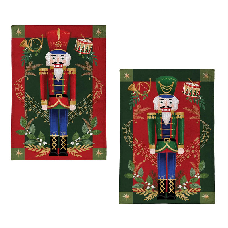 Joyful Traditions Double Sided Burlap House Flag
