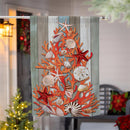 Shell Christmas Tree Burlap Flag
