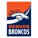Denver Broncos Burlap Flag House Size