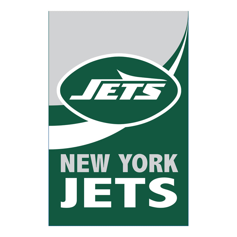 New York Jets Burlap House Flag